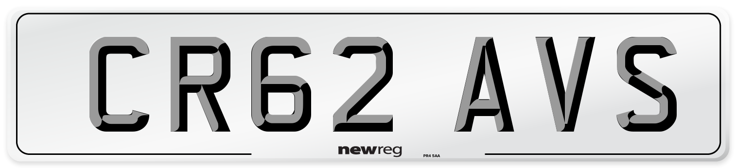 CR62 AVS Number Plate from New Reg